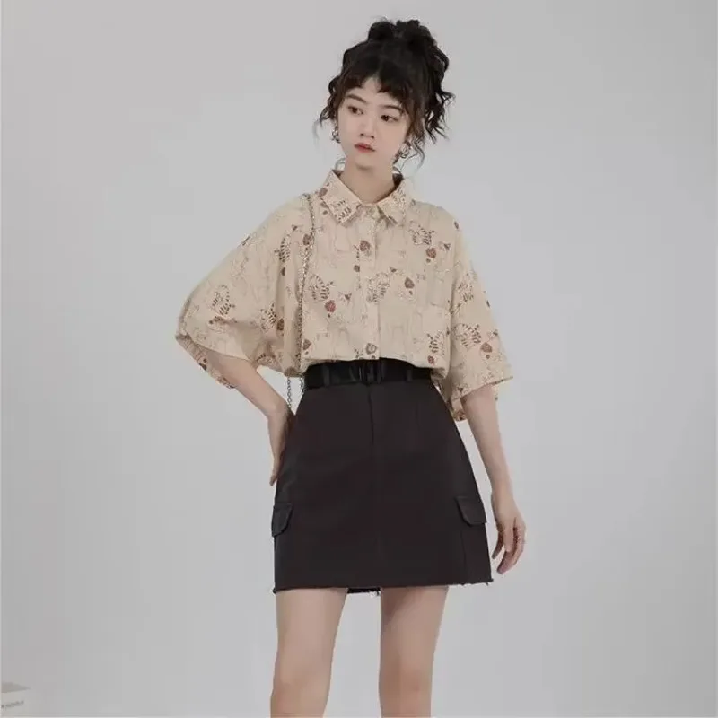 Korean Lifestyle Student - Shirts Women Corduroy Patch Pocket Shirt