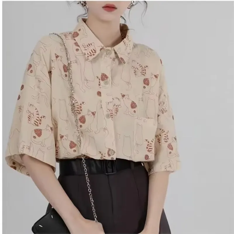 Shirts Women Corduroy Patch Po - огляд і ціна Korean Lifestyle Student